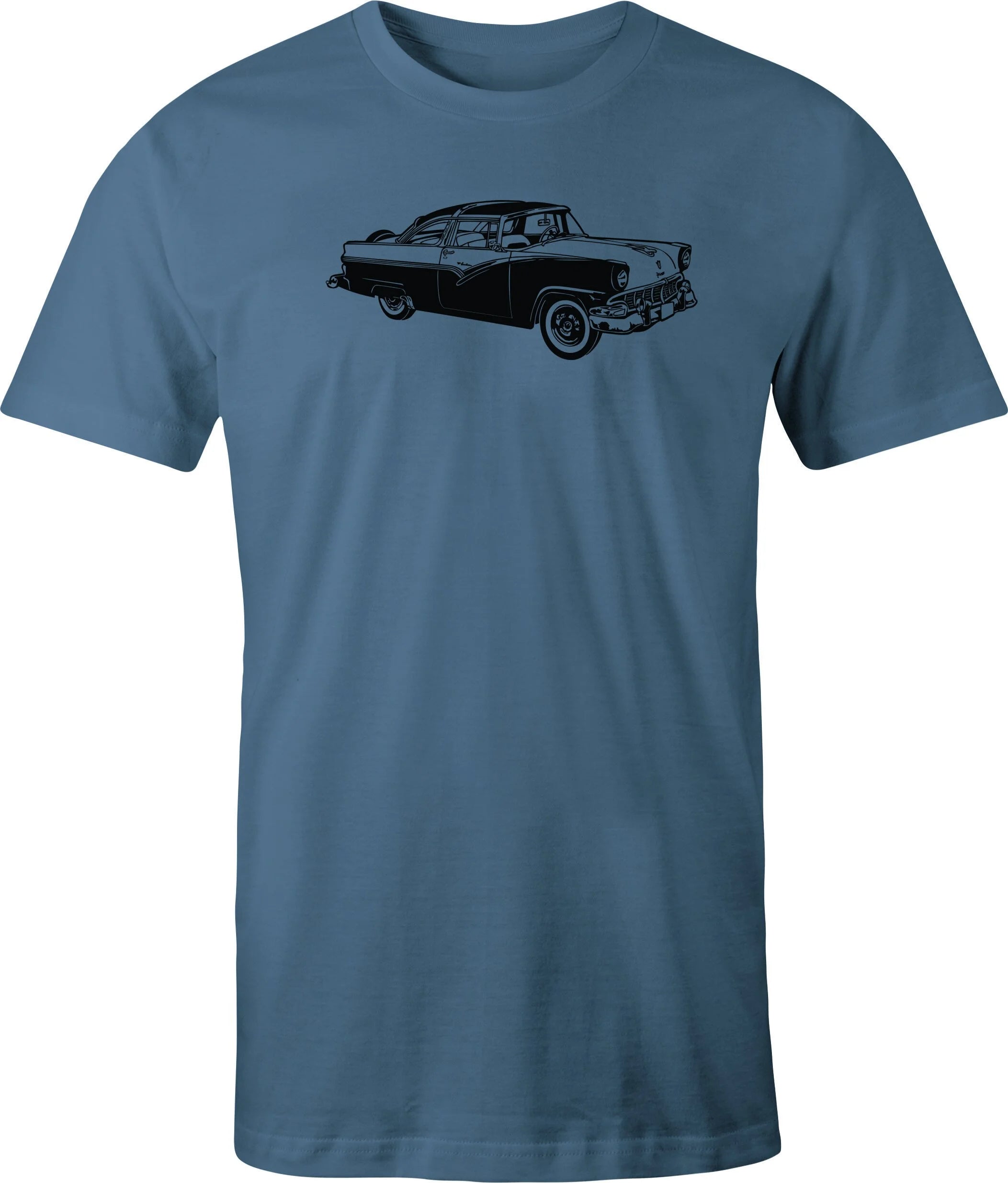 Vintage 55 Ford Victoria Printed Men's  shirt.  Classic 50's Ford. Free Shipping