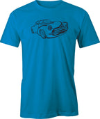 50's Custom Car, Hot Rod Drawing printed on Men's T shirt.  Free Shipping