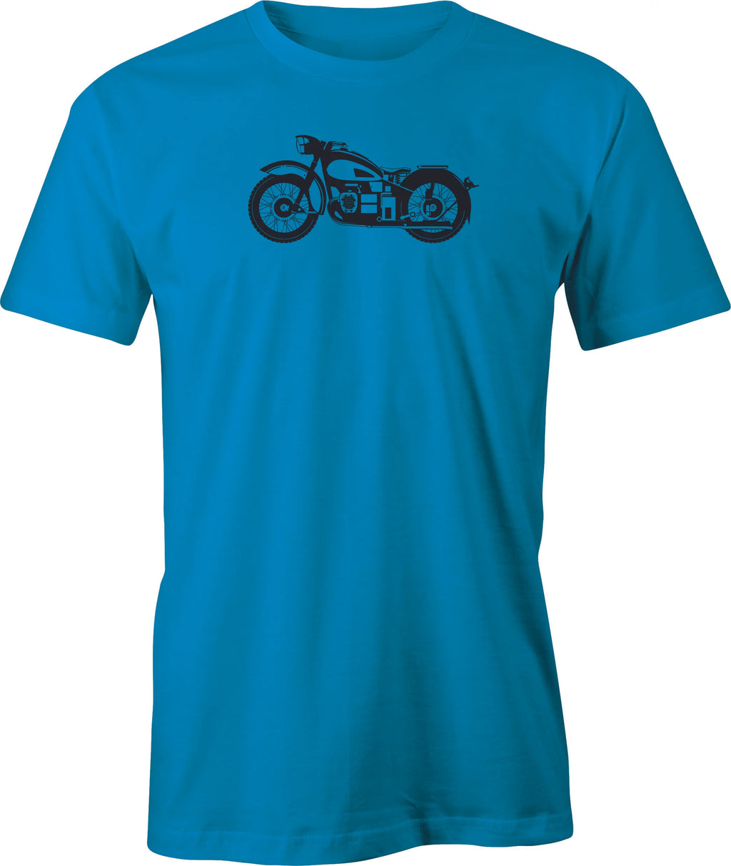 Vintage BMW Flathead Drawing printed on Men's T shirt.