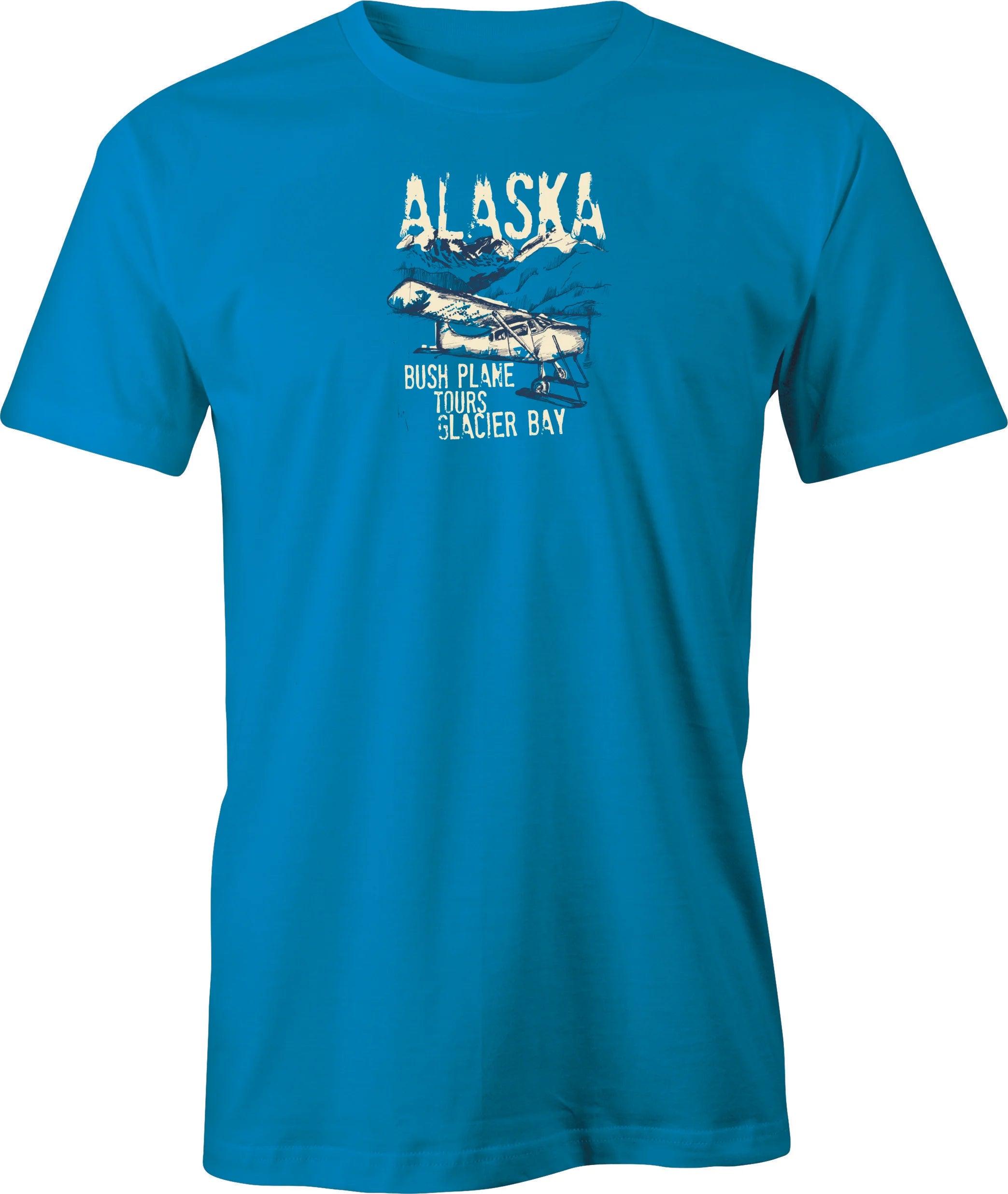 Alaska Bush Plane Drawing printed on T shirt