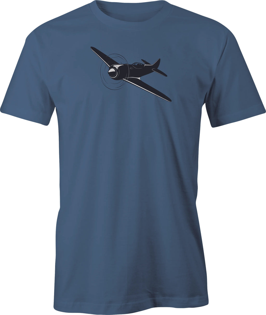 Racing Airplane Drawing printed on Men's T shirt