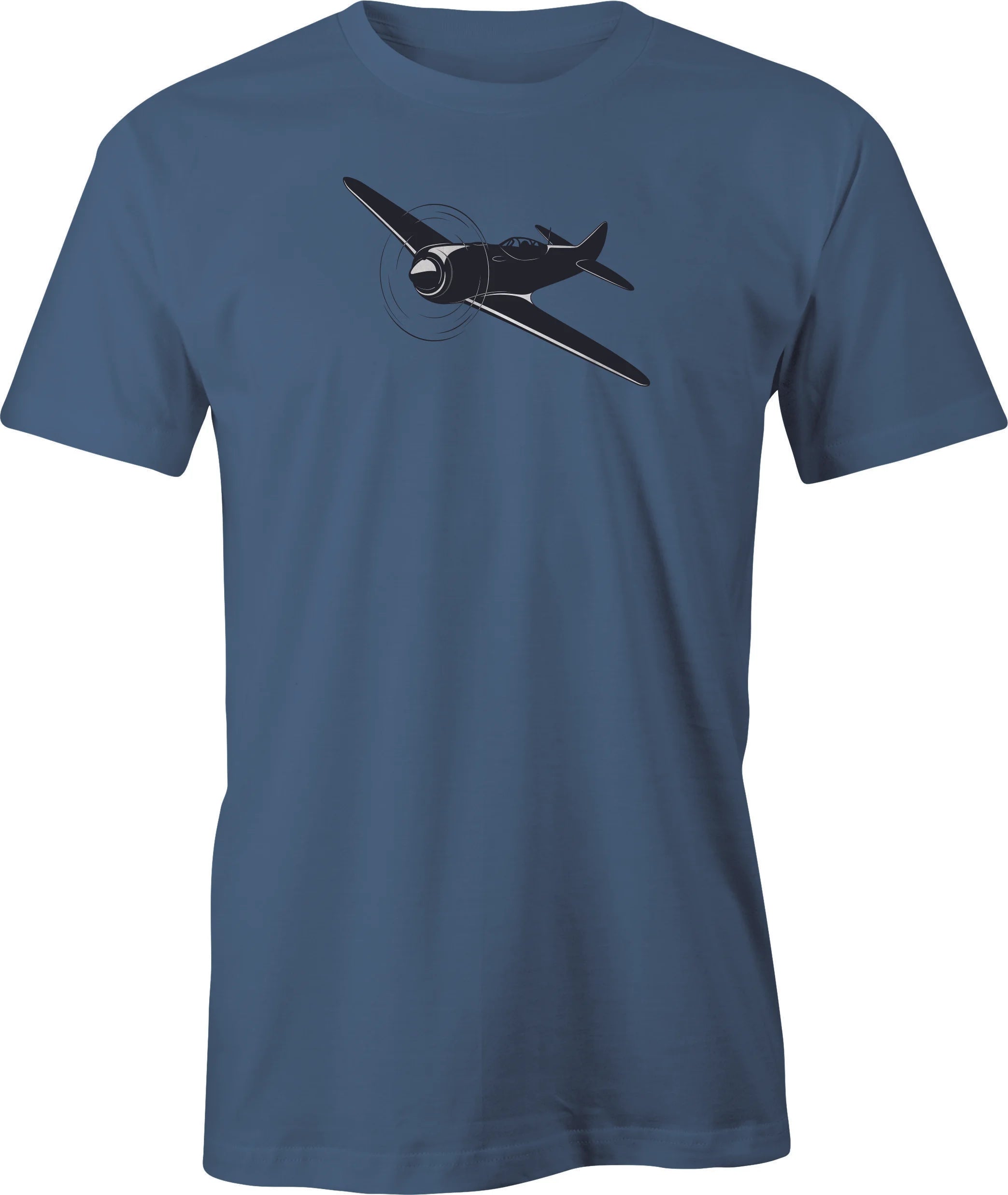 Racing Airplane Drawing printed on Men's T shirt