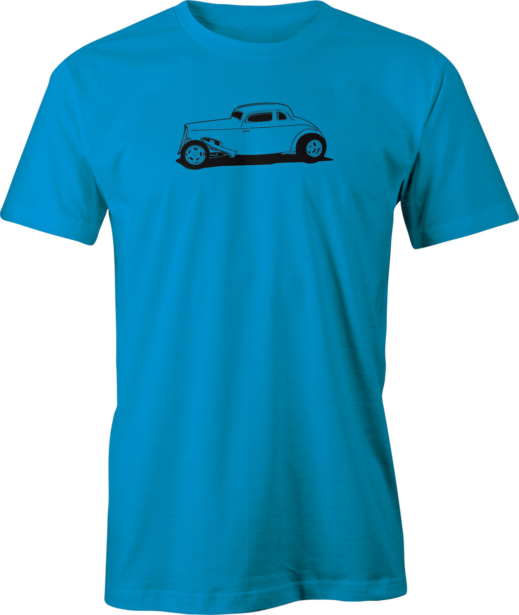 Hot Rod Roadster Drawing printed on Men's T shirt.  Free Shipping