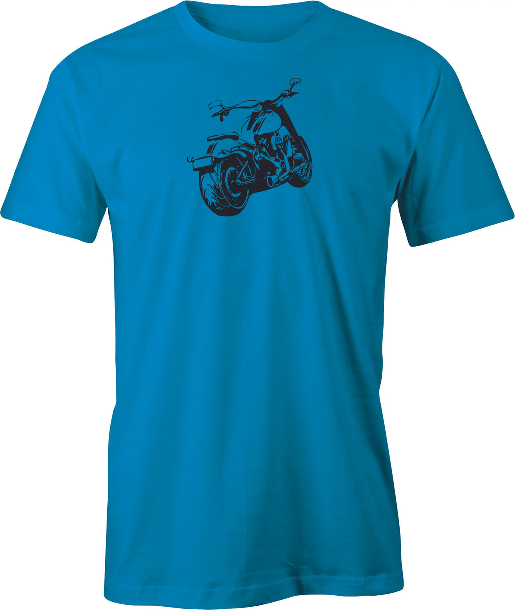 Harley Rear View Drawing printed on T shirt