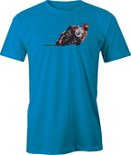 Race Track Motorcycle Drawing printed on Men's T shirt