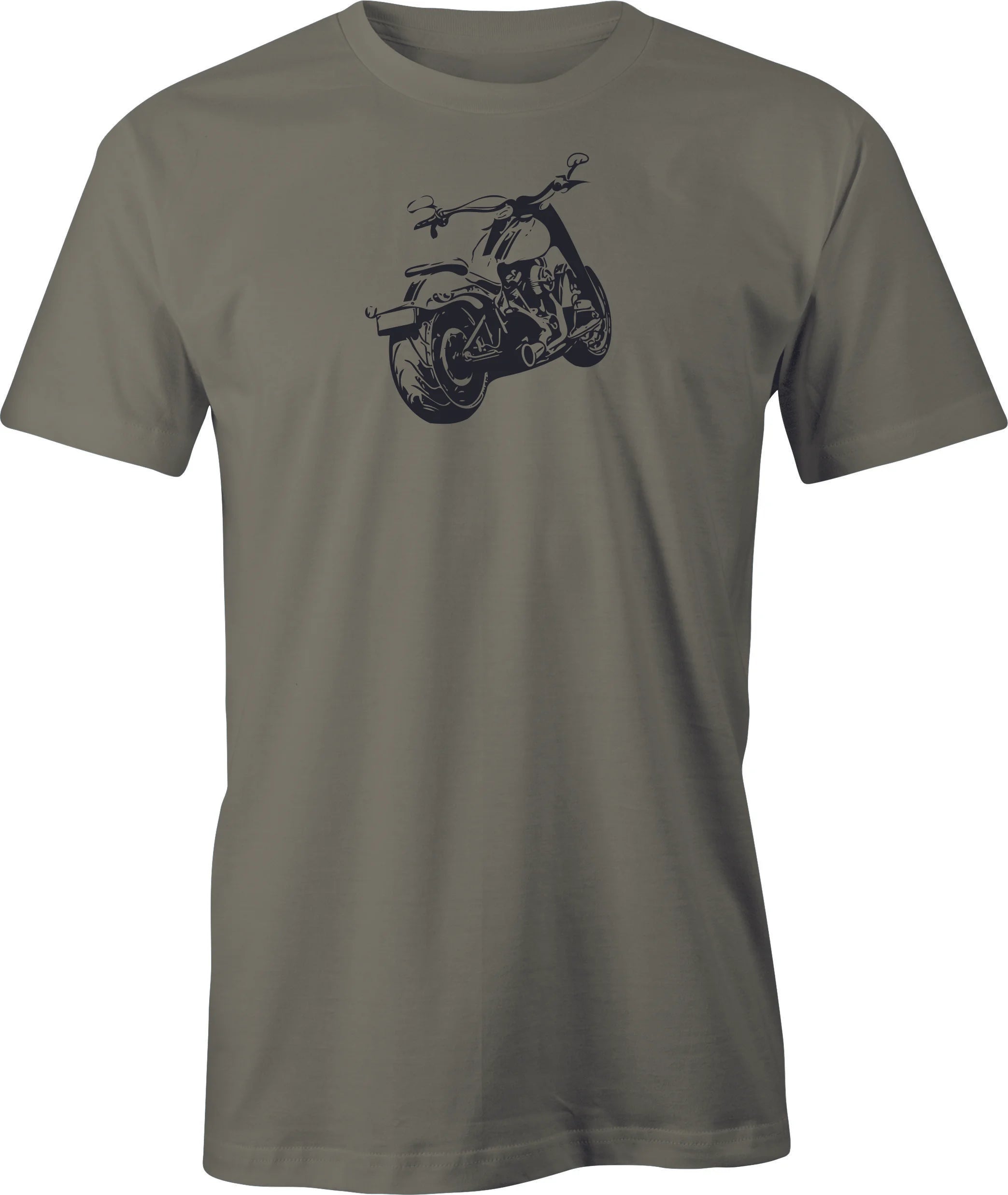 Harley Rear View Drawing printed on T shirt