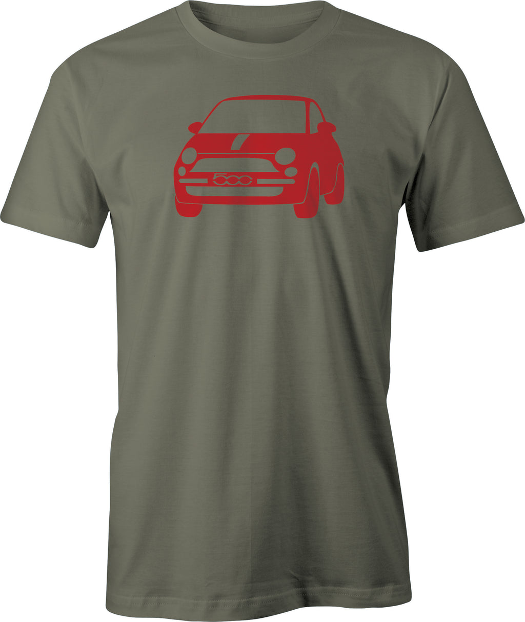 New Fiat 500 Drawing printed on T shirt
