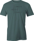 B25 Mitchell Line Drawing printed on Men's T shirt