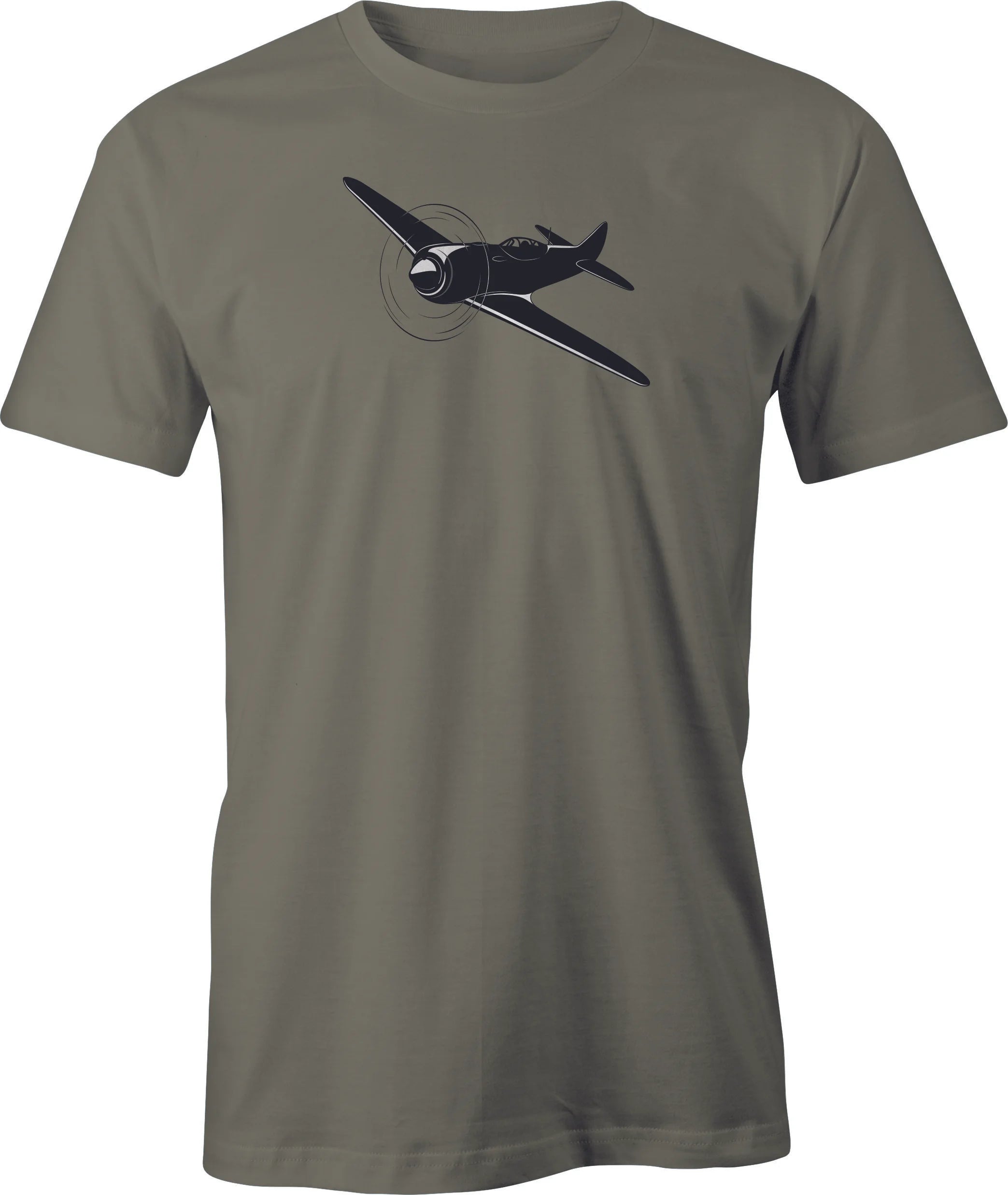Racing Airplane Drawing printed on Men's T shirt