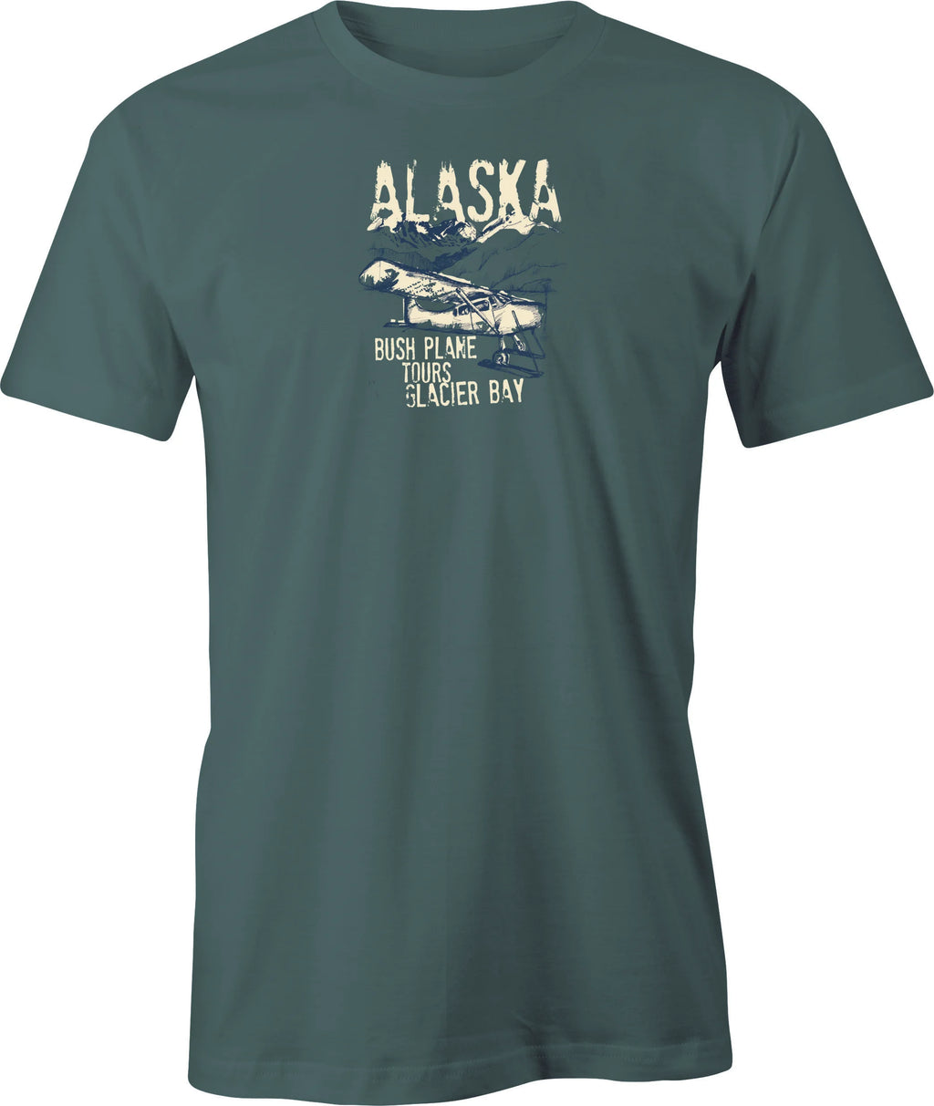 Alaska Bush Plane Drawing printed on T shirt