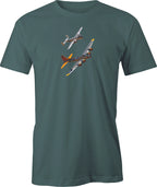 B17 Flying Fortress & B25 Mitchell Flying Formation Image printed Men's T shirt. Free Shipping