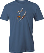 B17 Flying Fortress & B25 Mitchell Flying Formation Image printed Men's T shirt. Free Shipping
