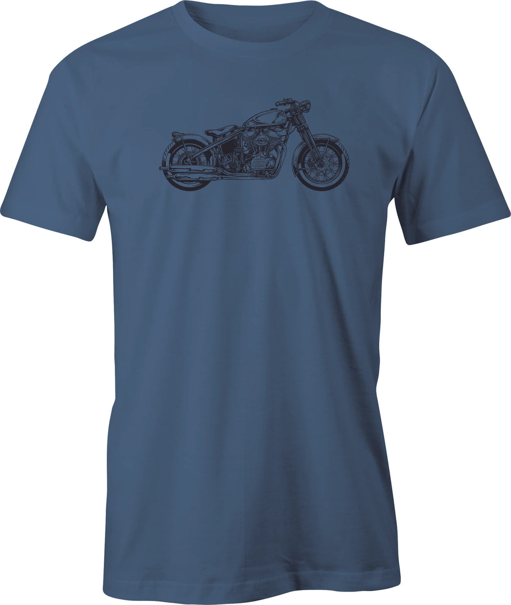 Harley drawing Printed on Men's T shirt.  Free Shipping