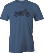 Harley drawing Printed on Men's T shirt.  Free Shipping