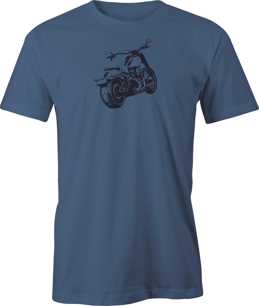 Harley Rear View Drawing printed on T shirt