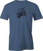 Harley Rear View Drawing printed on T shirt