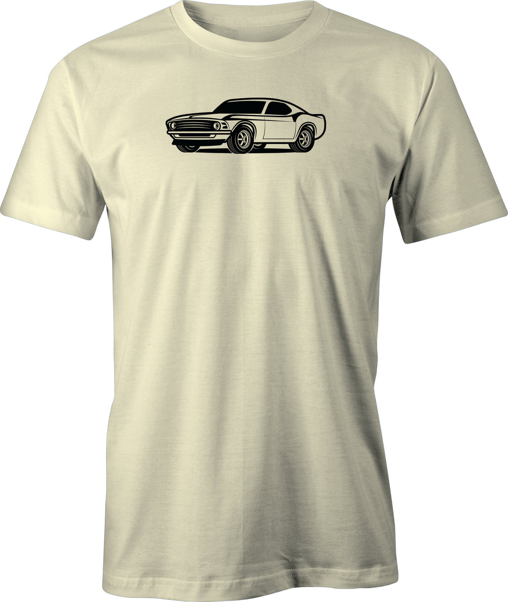 Boss 302 -Mustang drawing printed on T shirt.  Free Shipping