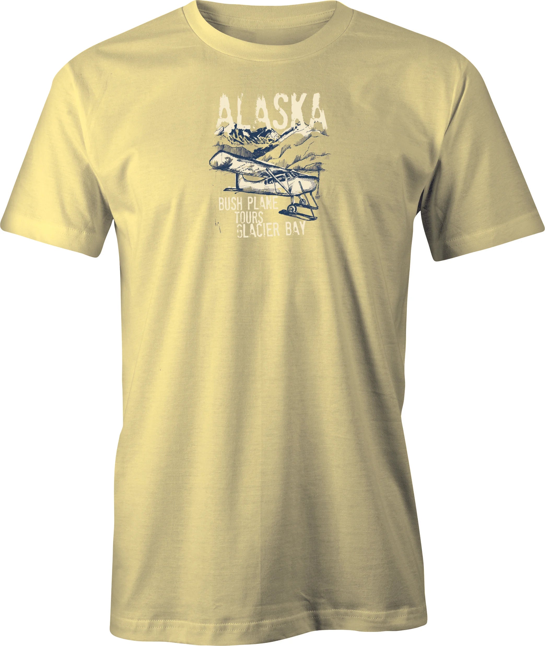 Alaska Bush Plane Drawing printed on T shirt