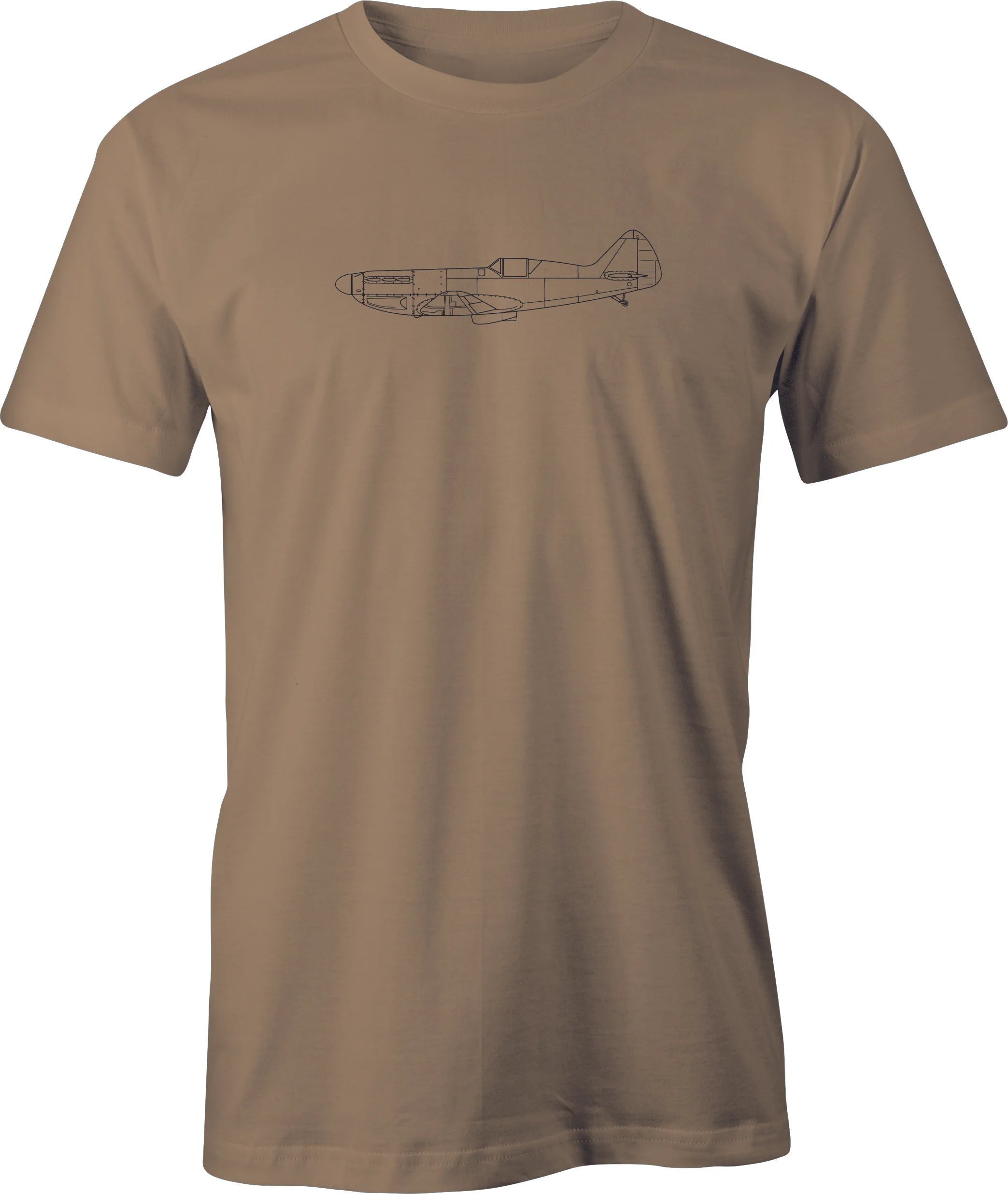 ME 109 Line Drawing printed on men's T shirt