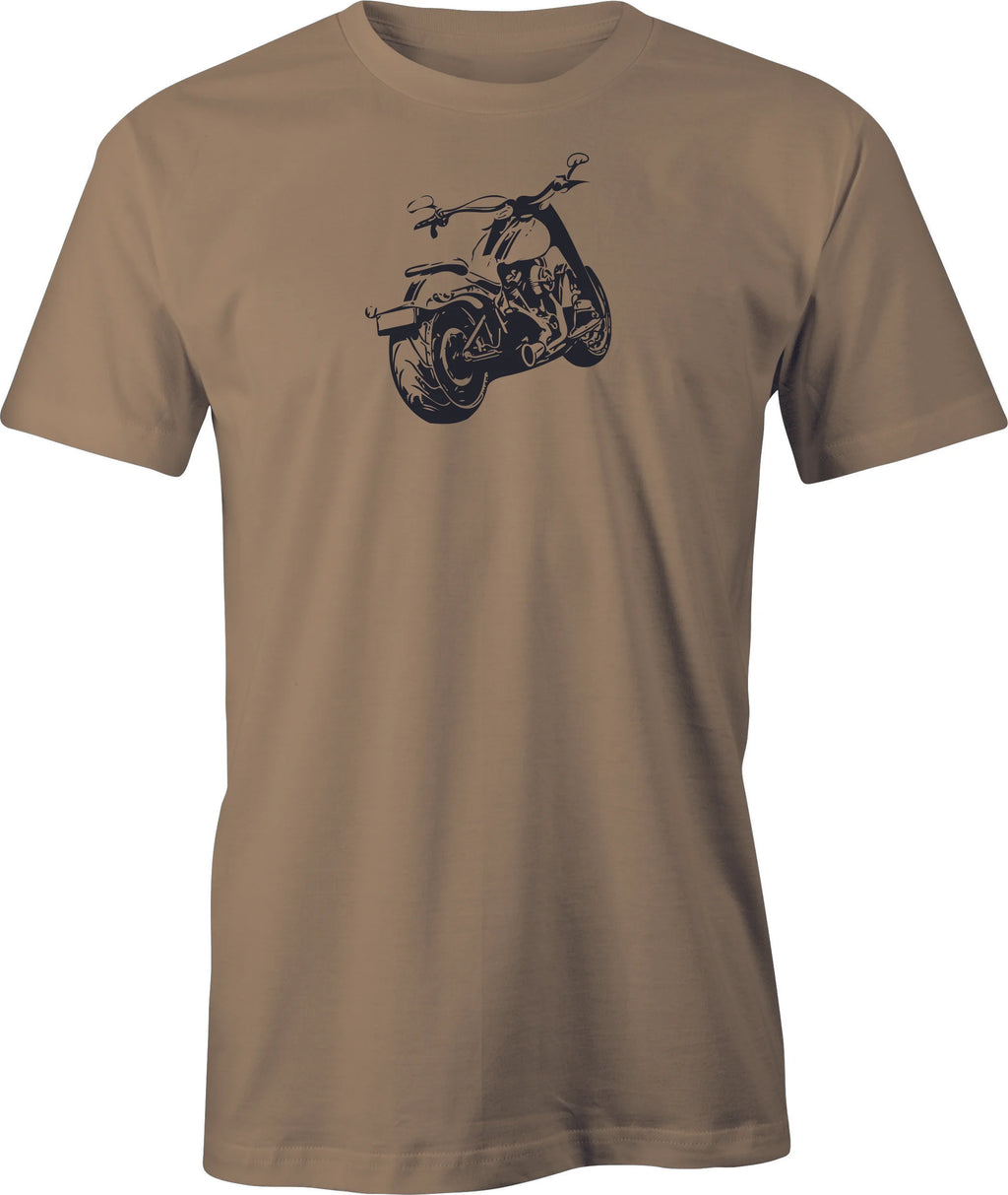 Harley Rear View Drawing printed on T shirt