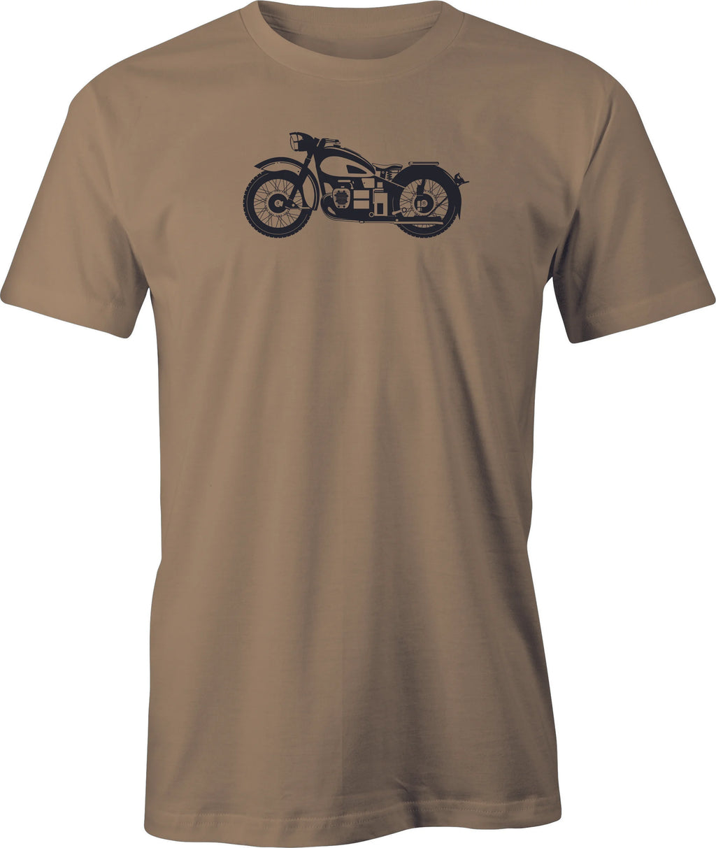 Vintage BMW Flathead Drawing printed on Men's T shirt.