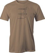 Eurofighter Plane Drawing printed on Men's T shirt
