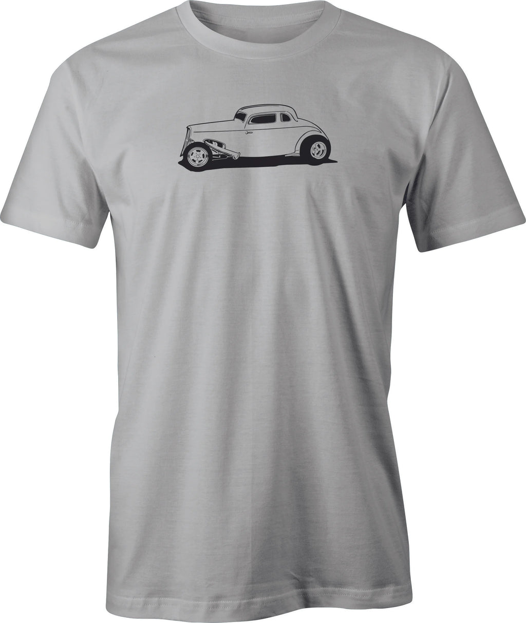 Hot Rod Roadster Drawing printed on Men's T shirt.  Free Shipping