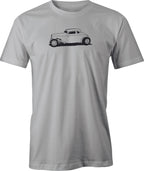 Hot Rod Roadster Drawing printed on Men's T shirt.  Free Shipping
