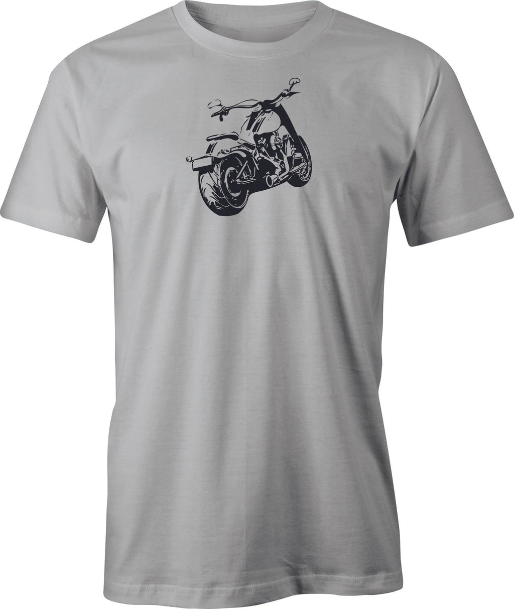 Harley Rear View Drawing printed on T shirt