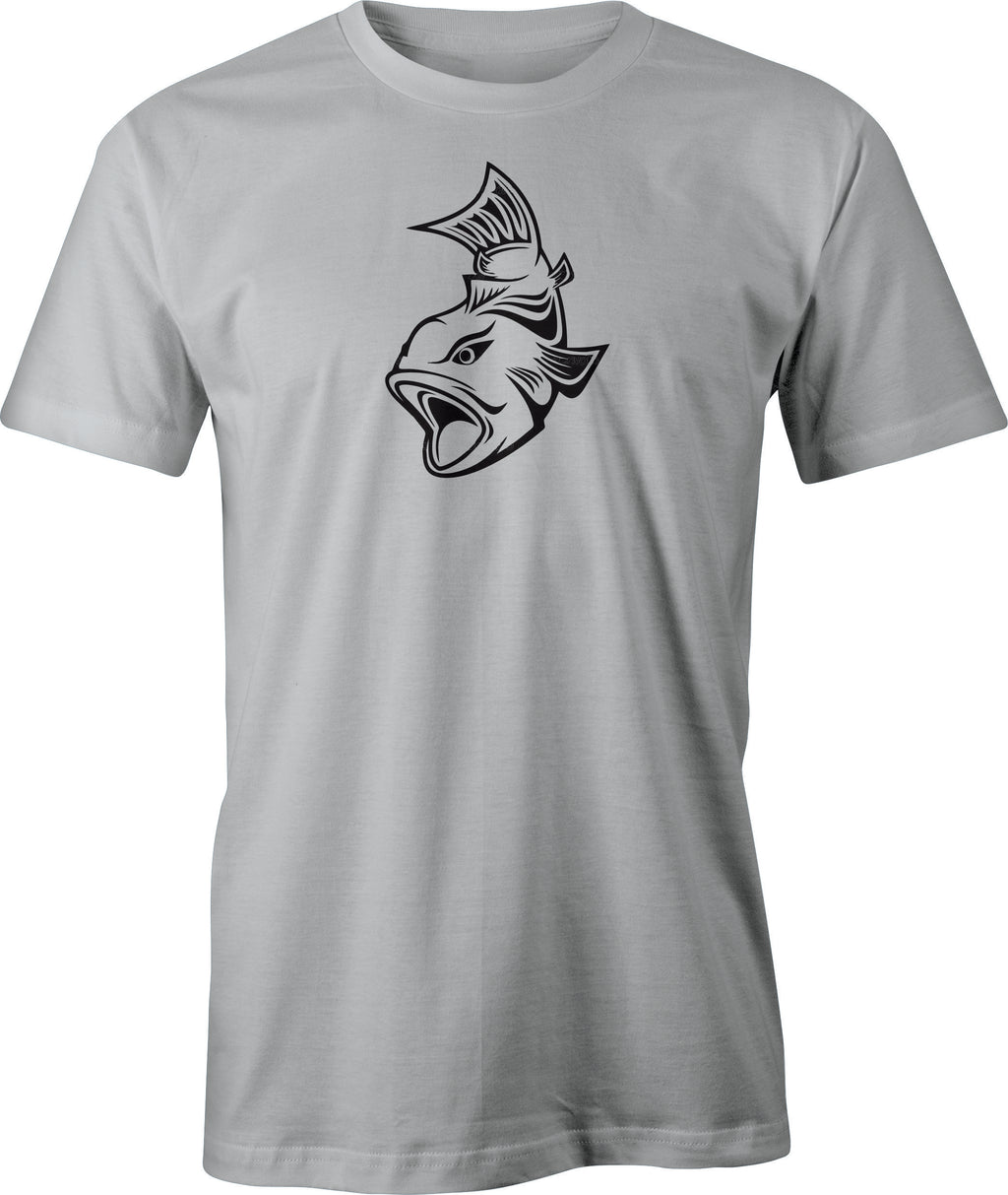 Attack Fish Drawing printed on Men's T shirt