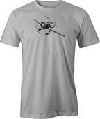 Bee Gee Racer Drawing printed on Men's T shirt