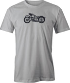 Vintage BMW Flathead Drawing printed on Men's T shirt.