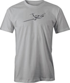 Light Twin Airplane Drawing printed on Men's T shirt