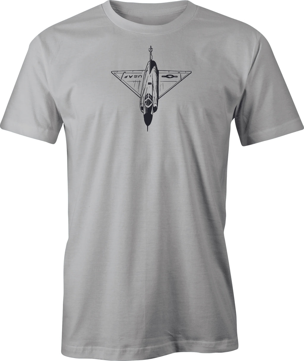 F 106 Delta Dart Line Drawing printed on Men's T shirt