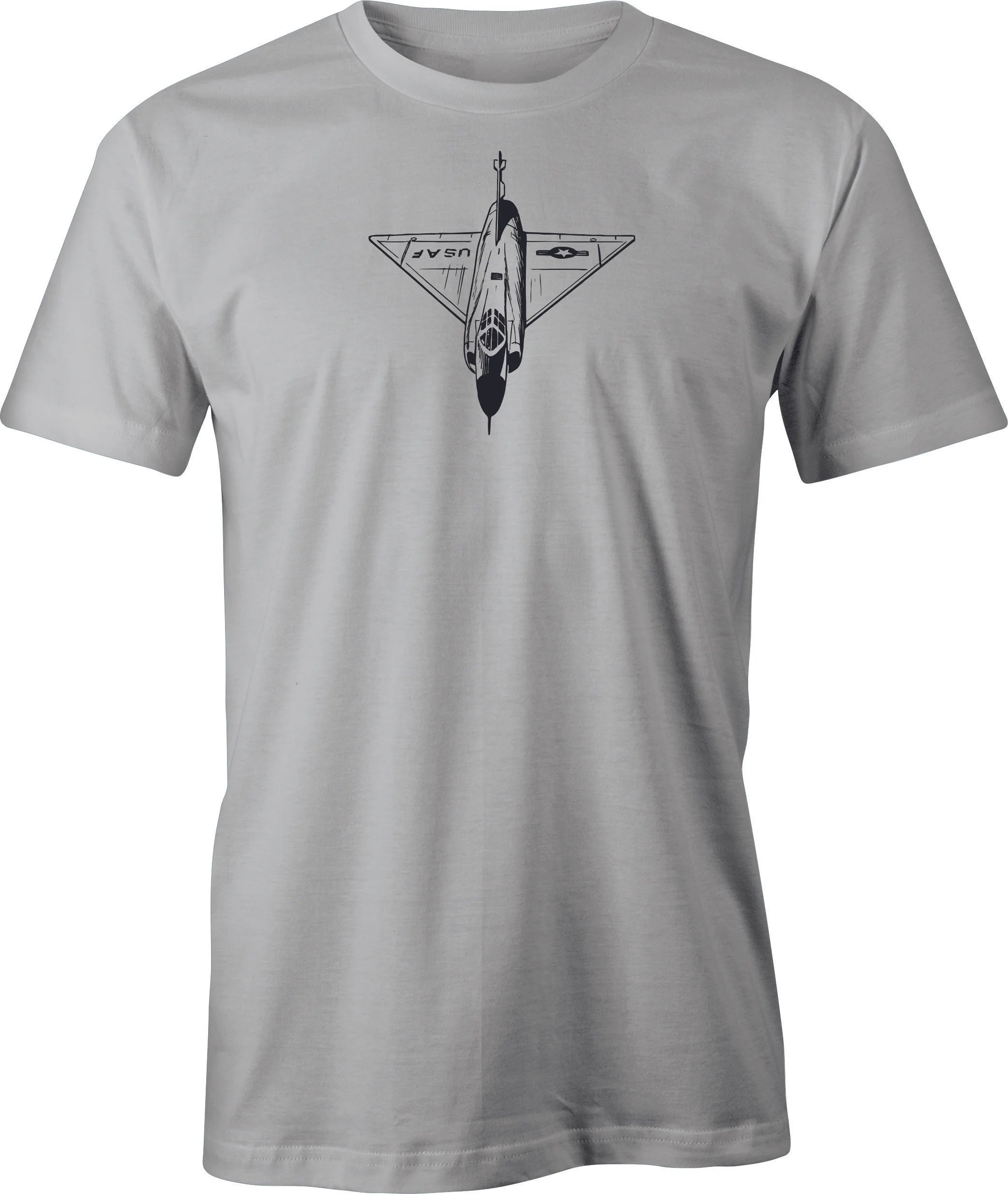 F 106 Delta Dart Line Drawing printed on Men's T shirt