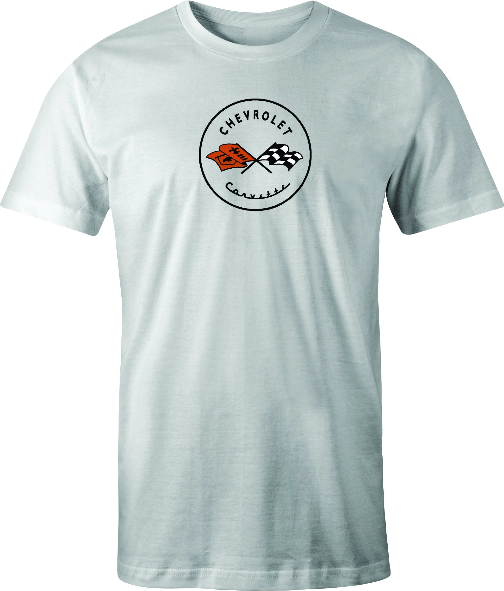 C 1 Corvette Color Logo printed on Men's T shirt.  Free Shipping.