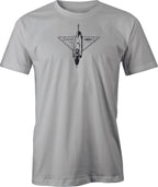 F 106 Delta Dart Line Drawing printed on Men's T shirt