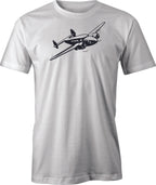 Vintage Lockeed Electra Twin Drawing printed on Men's T shirt