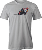 Race Track Motorcycle Drawing printed on Men's T shirt