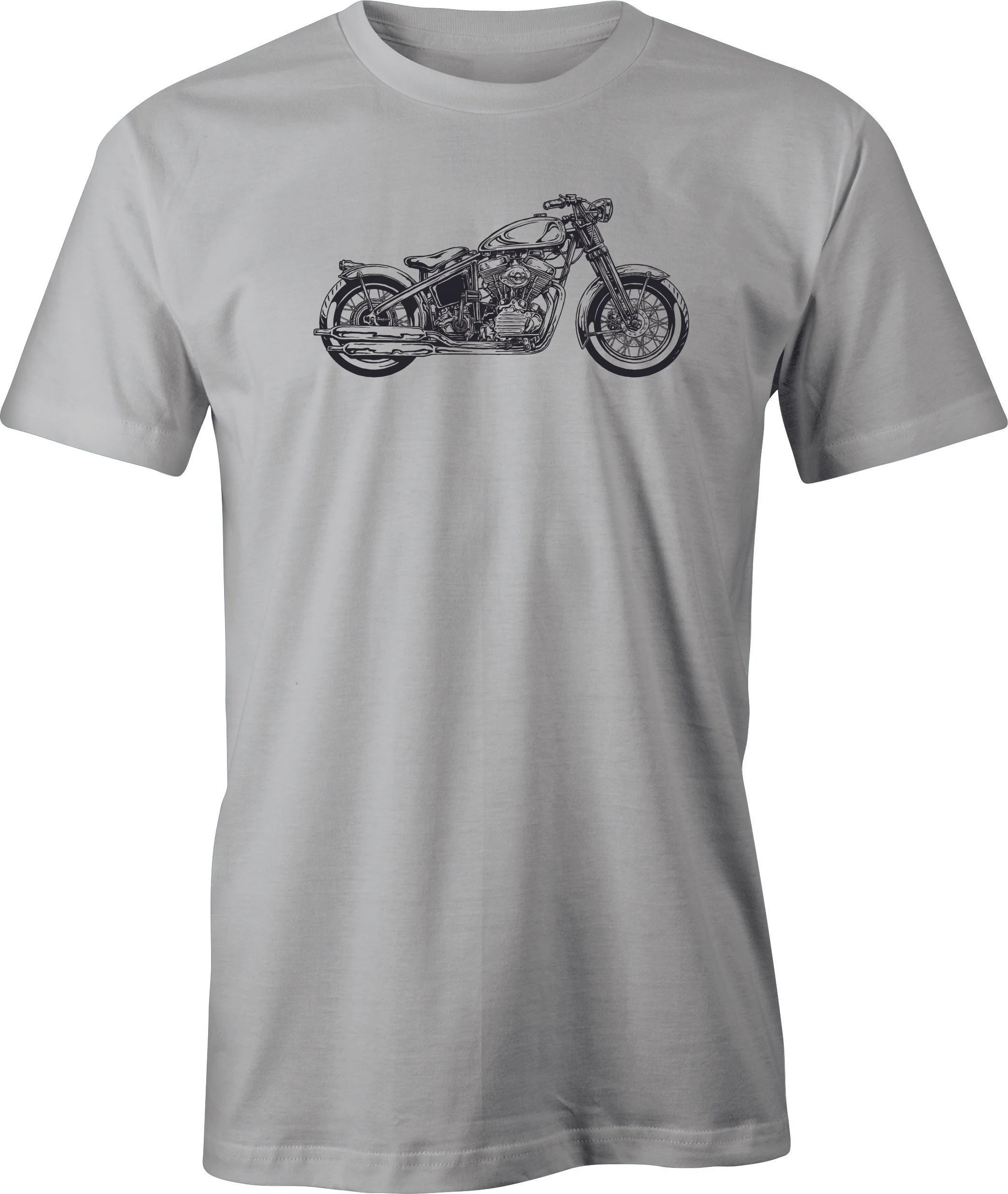 Harley drawing Printed on Men's T shirt.  Free Shipping