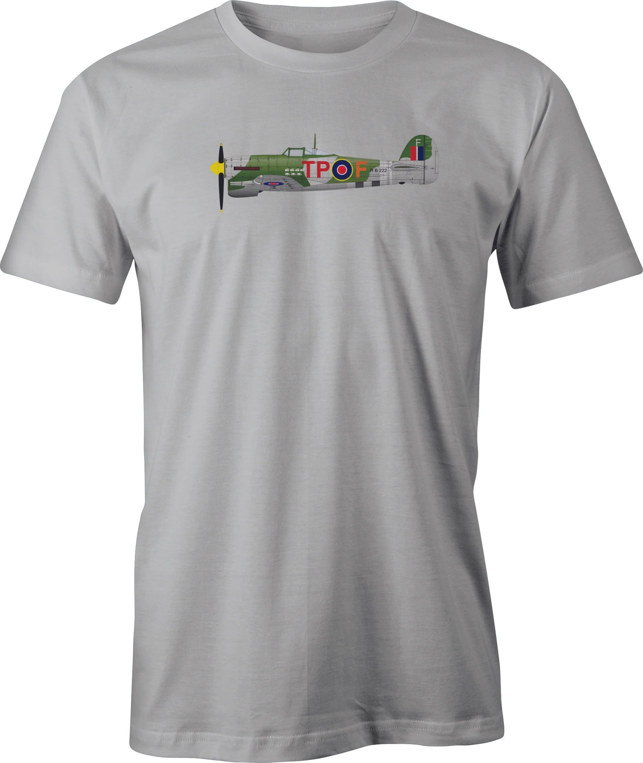 Hawker Typhoon color Image printed on men's T shirt