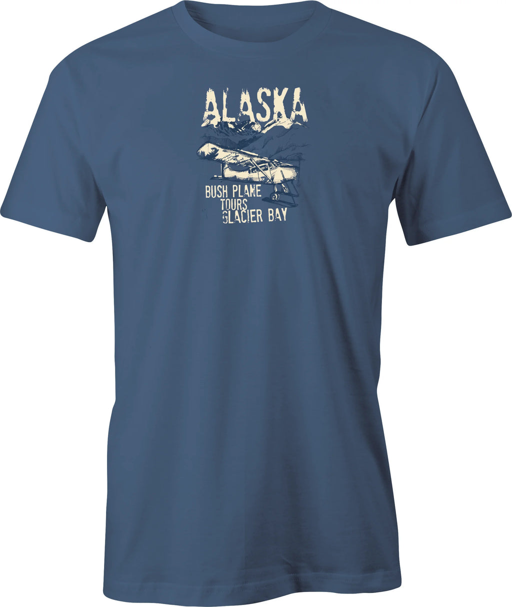 Alaska Bush Plane Drawing printed on T shirt