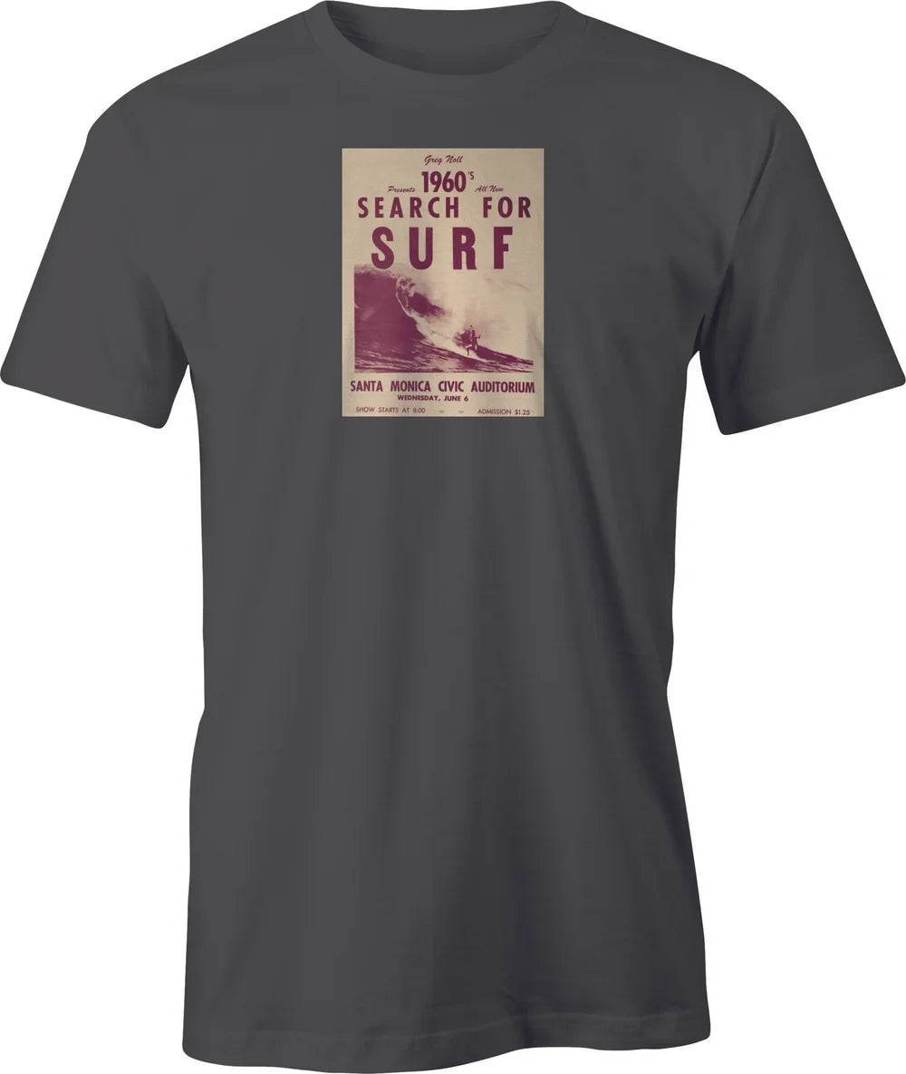 Vintage 1960 Surf Greg Noll Surf film poster printed on T shirt