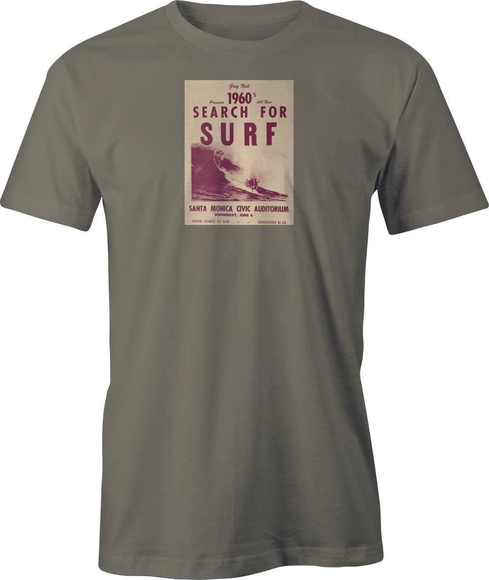 Vintage 1960 Surf Greg Noll Surf film poster printed on T shirt