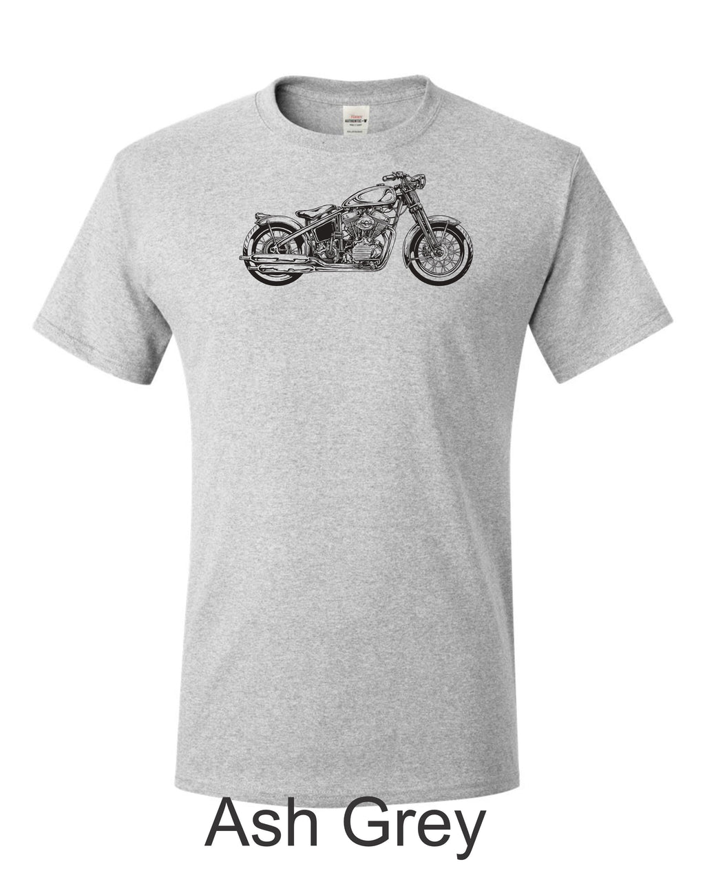 Harley with Springer forks printed on men's shirt. Classic Harley gift.