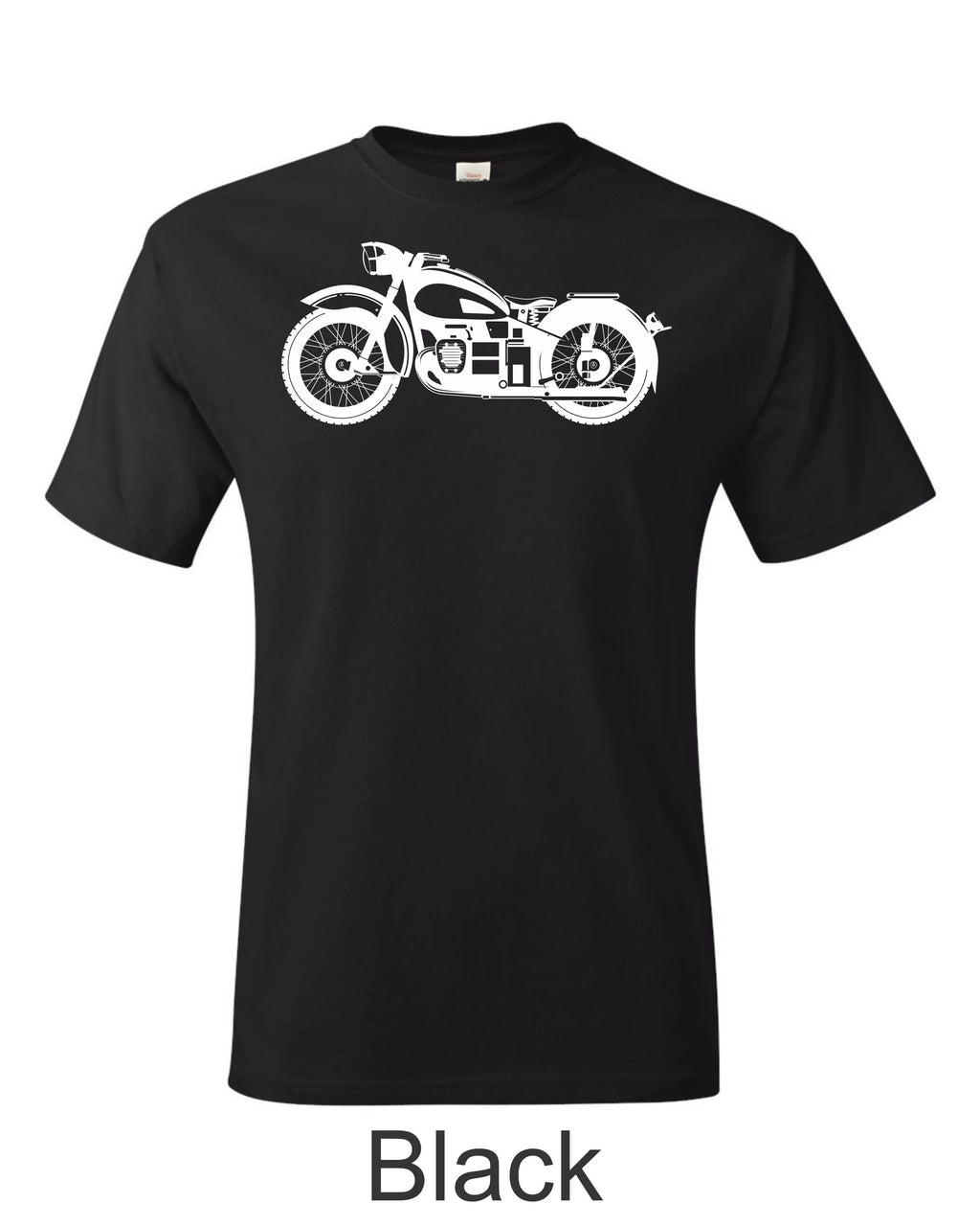 BMW Flathead Drawing printed on mens shirt.  Gift for Biker