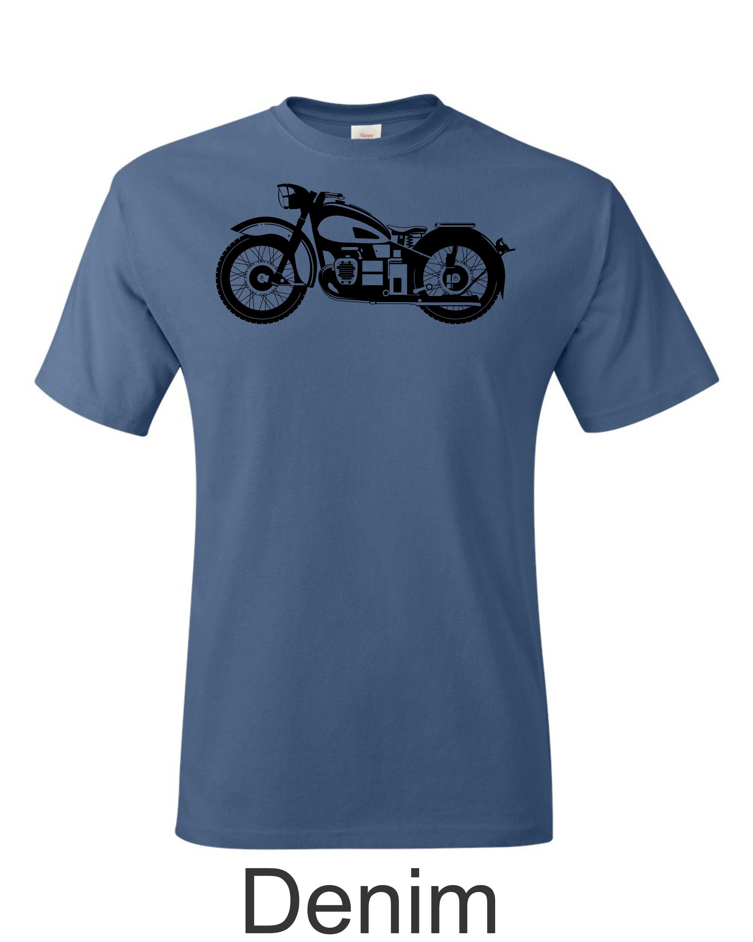 BMW Flathead Drawing printed on mens shirt.  Gift for Biker