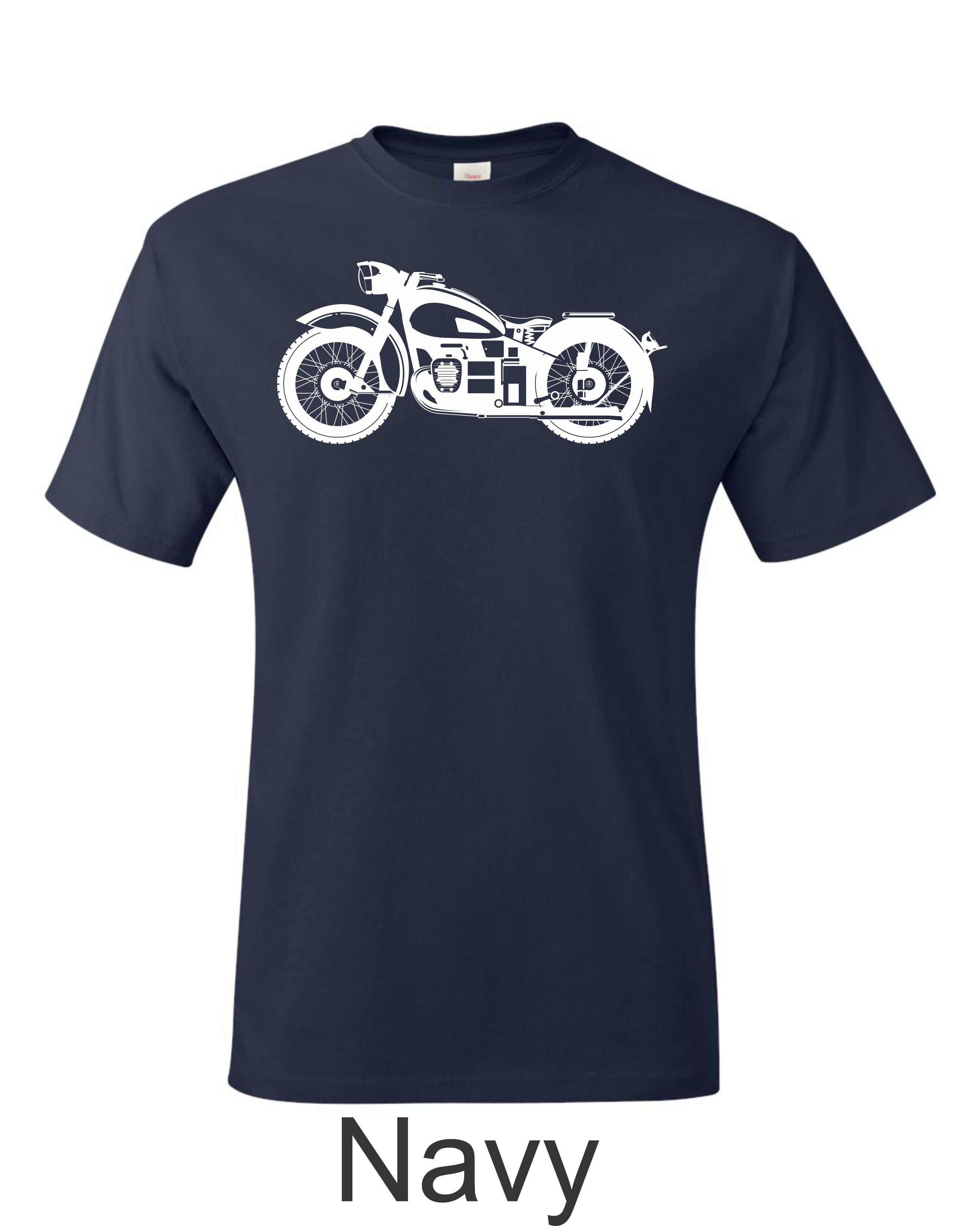 BMW Flathead Drawing printed on mens shirt.  Gift for Biker