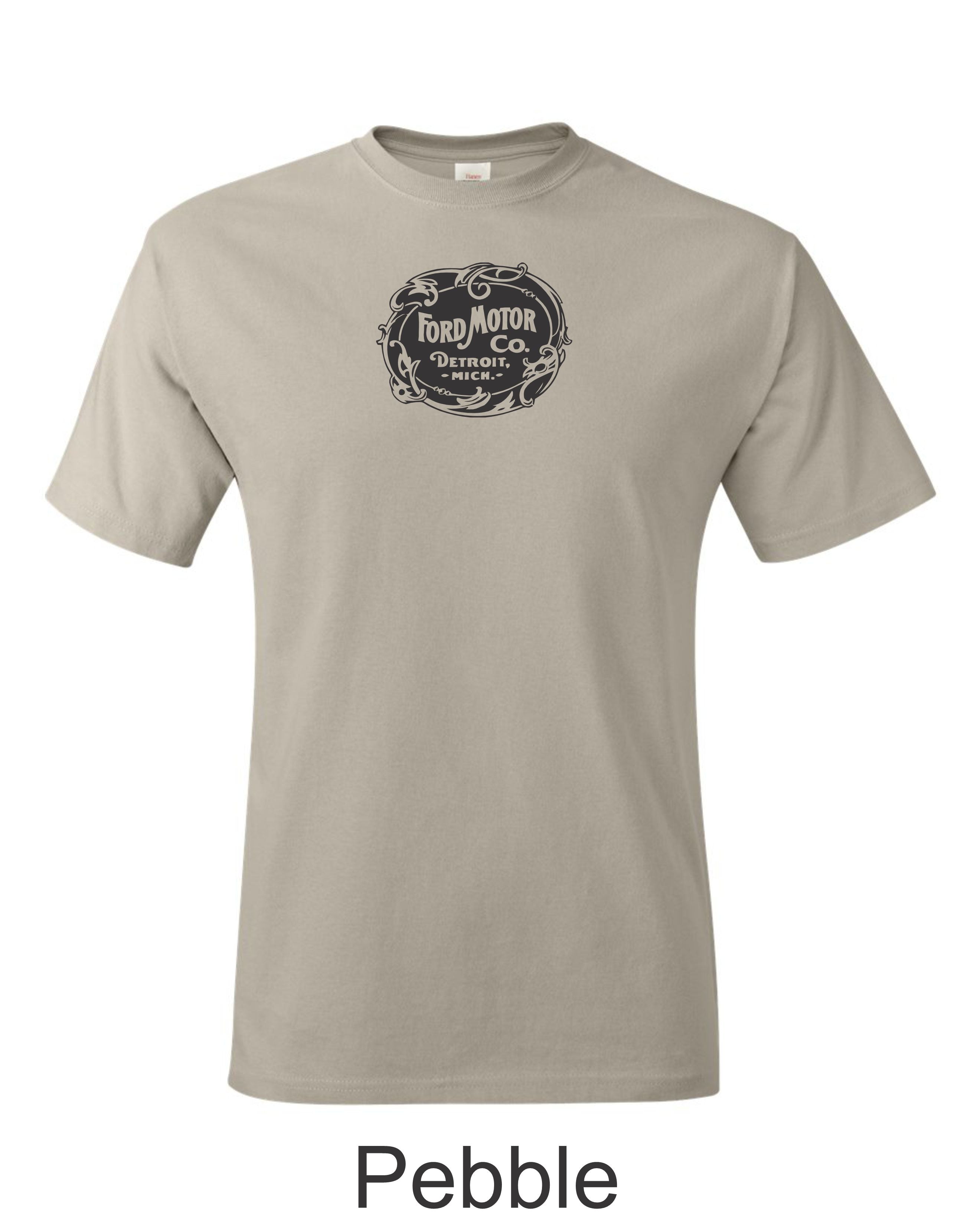 First generation Ford Emblem printed on mens shirt. Great for the Ford Guy