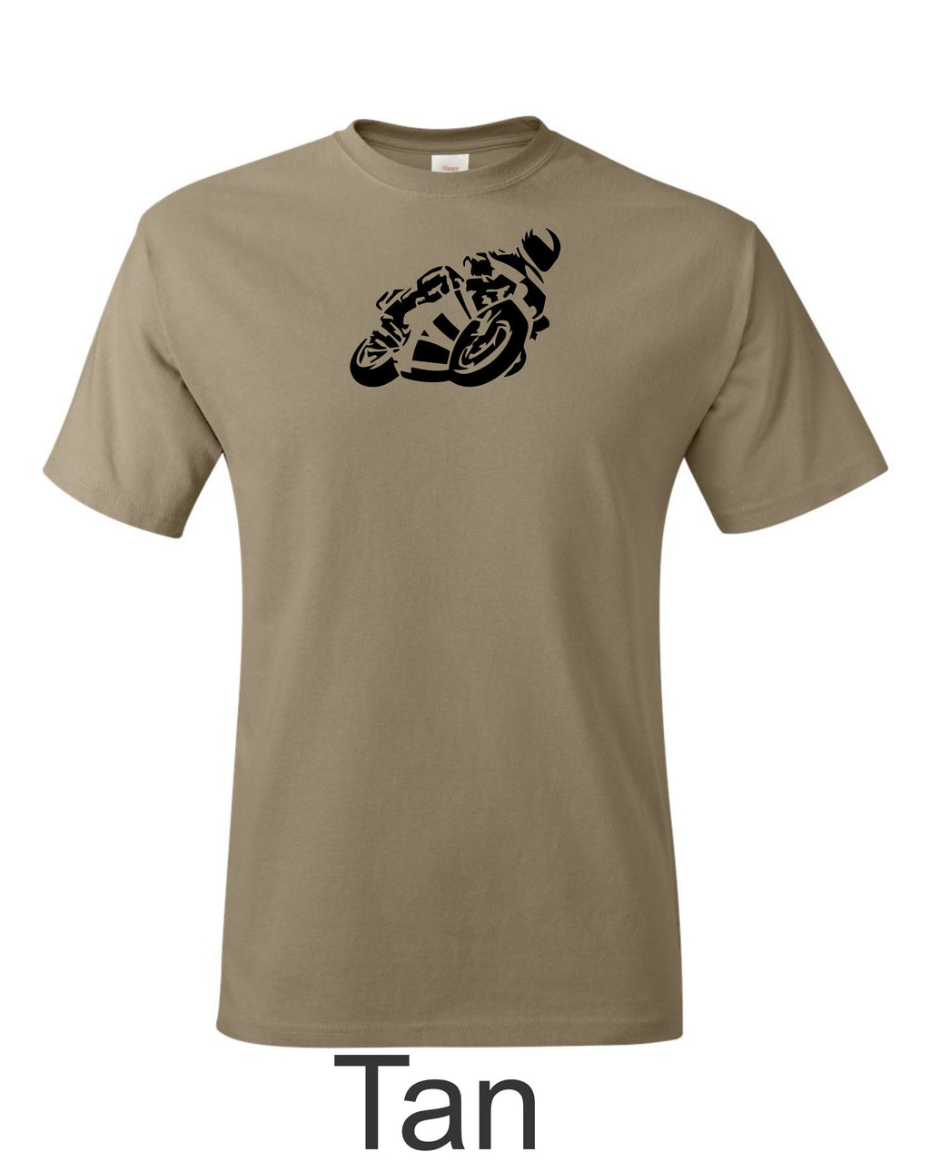 Track bike drawing printed on mens shirt. Great for the road race guy.